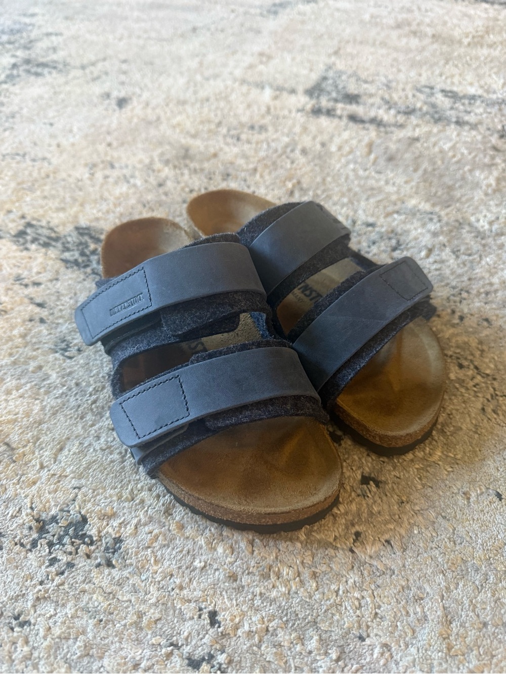 Birkenstock navy felt uji size 37, worn twice and in great condition